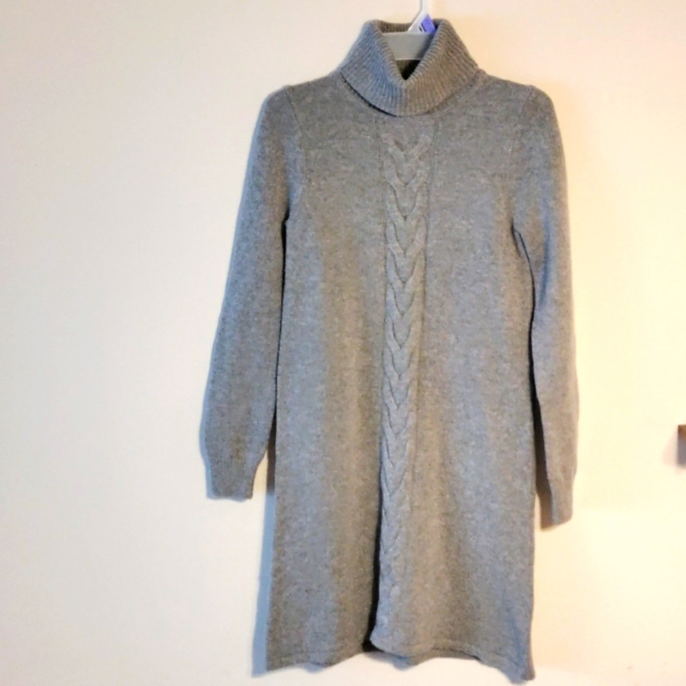 Boden Cable Knit Wool Blend Tunic Sweater Dress Size 4